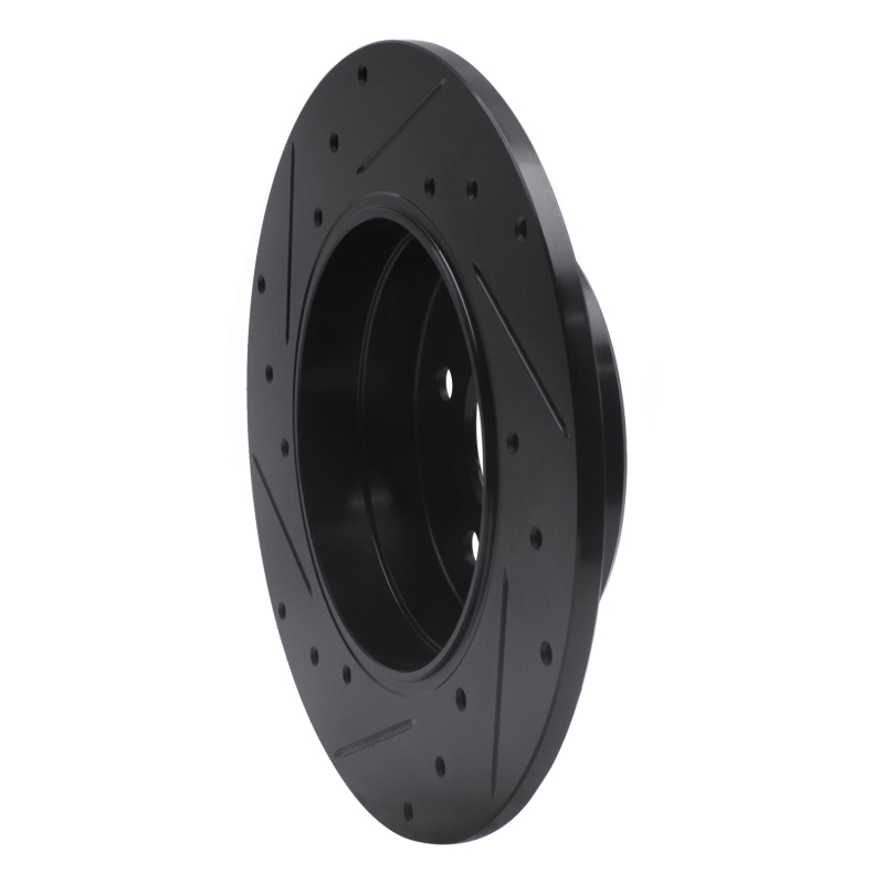 Mercedes-Benz CLK350 Brake Rotor (1) - Rear Right - R1 Concepts - Drilled & Slotted - Black - `94-`11